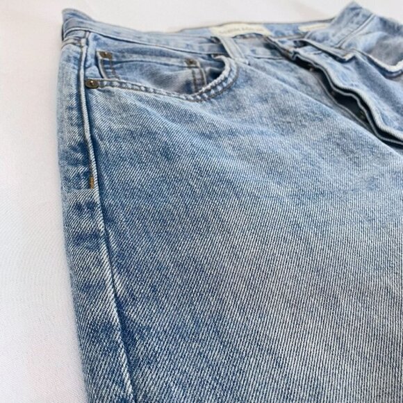 ARITZIA DENIM FORUM THE JONI HIGH RISE LOOSE DISTRESSED BUTTON FLY JEANS - 25 - Picture 6 of 10